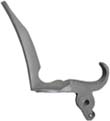 frizzen, right, wax cast steel, as cast, temper after fitting